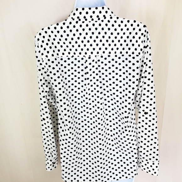 Jones New York XS Button Down White Black - Picture 13 of 13